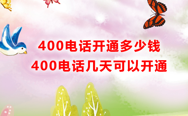 開通南昌400電話多少錢？